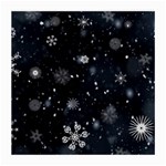 Snowflakes Snow Snowfall Snowing Medium Glasses Cloth