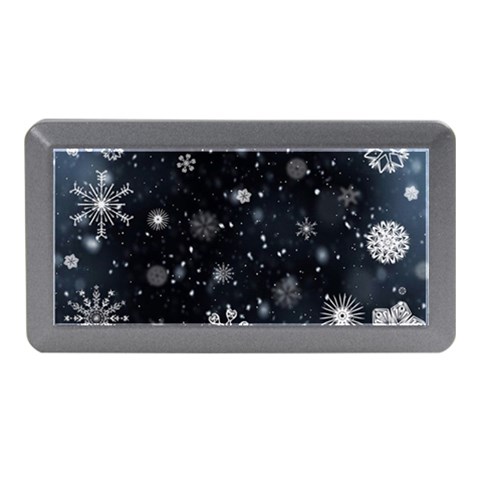 Snowflakes Snow Snowfall Snowing Memory Card Reader (Mini) from ArtsNow.com Front