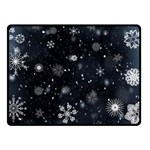 Snowflakes Snow Snowfall Snowing Two Sides Fleece Blanket (Small)