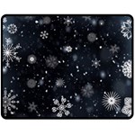 Snowflakes Snow Snowfall Snowing Two Sides Fleece Blanket (Medium)