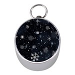 Snowflakes Snow Snowfall Snowing Mini Silver Compasses