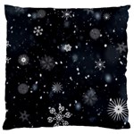 Snowflakes Snow Snowfall Snowing Standard Premium Plush Fleece Cushion Case (One Side)