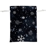 Snowflakes Snow Snowfall Snowing Lightweight Drawstring Pouch (XL)