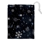 Snowflakes Snow Snowfall Snowing Drawstring Pouch (4XL)