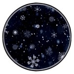 Snowflakes Snow Snowfall Snowing Wireless Fast Charger(Black)