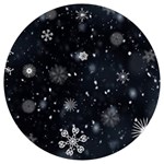 Snowflakes Snow Snowfall Snowing Round Trivet