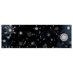 Snowflakes Snow Snowfall Snowing Banner and Sign 12  x 4 