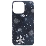 Snowflakes Snow Snowfall Snowing iPhone 15 Pro Max Black UV Print PC Hardshell Case