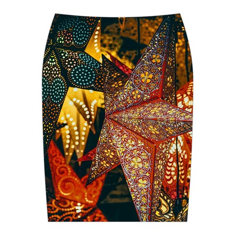 Stars Lanterns Lighting Midi Wrap Pencil Skirt from ArtsNow.com Back