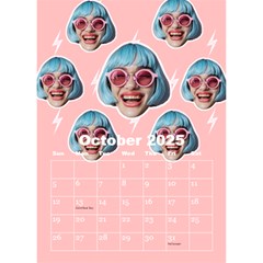 Happy Face Desktop Calendar 6  x 8.5  from ArtsNow.com Oct 2025