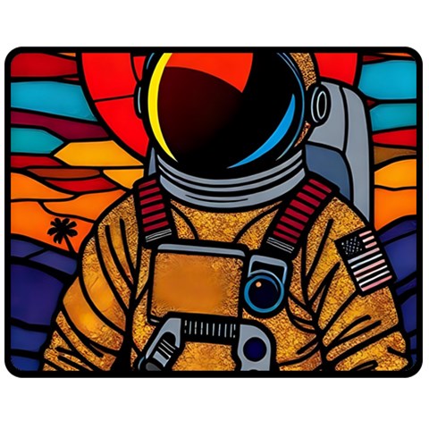 Astronaut Two Sides Fleece Blanket (Medium) from ArtsNow.com 58.8 x47.4  Blanket Front