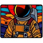 Astronaut Two Sides Fleece Blanket (Medium)