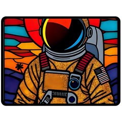 Astronaut Two Sides Fleece Blanket (Large) from ArtsNow.com 80 x60  Blanket Front