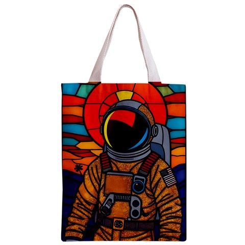 Astronaut Zipper Classic Tote Bag from ArtsNow.com Front