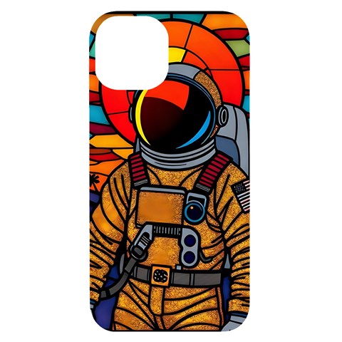 Astronaut iPhone 14 Black UV Print Case from ArtsNow.com Front