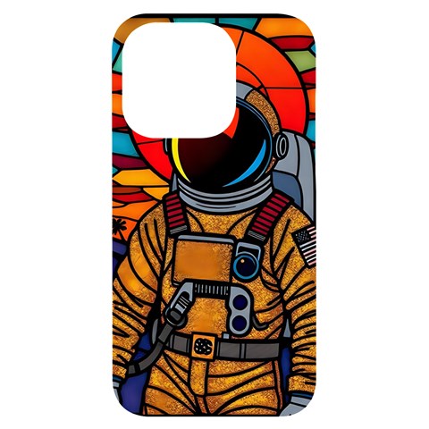 Astronaut iPhone 14 Pro Black UV Print Case from ArtsNow.com Front