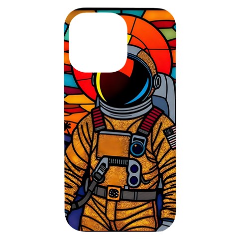 Astronaut iPhone 14 Pro Max Black UV Print Case from ArtsNow.com Front