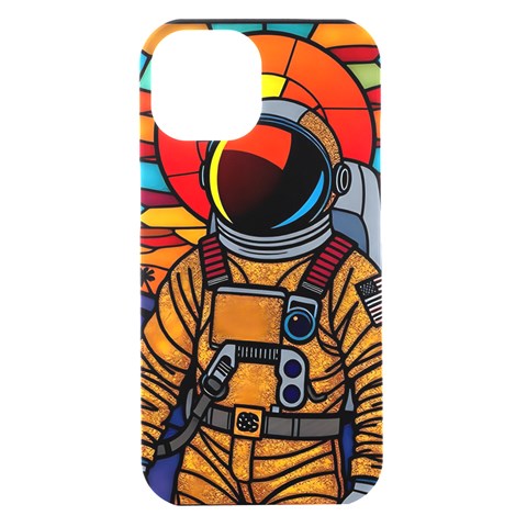 Astronaut iPhone 15 Black UV Print PC Hardshell Case from ArtsNow.com Front