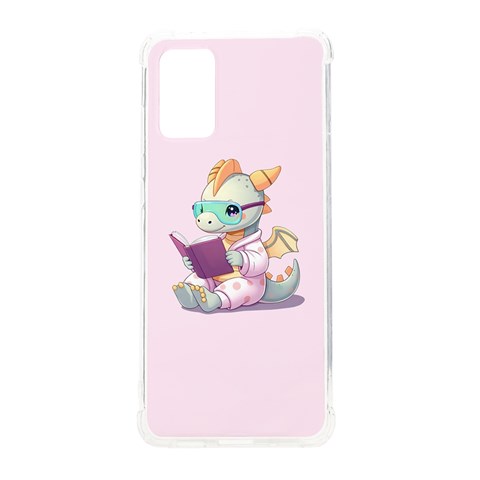 Baby dragon reading Samsung Galaxy S20 Plus 6.7 Inch TPU UV Case from ArtsNow.com Front