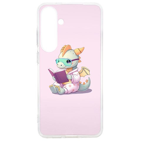 Baby dragon reading Samsung Galaxy S24 Ultra 6.9 Inch TPU UV Case from ArtsNow.com Front