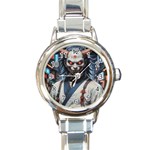 Demon Samurai Round Italian Charm Watch