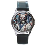 Demon Samurai Round Metal Watch