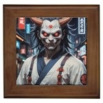 Demon Samurai Framed Tile