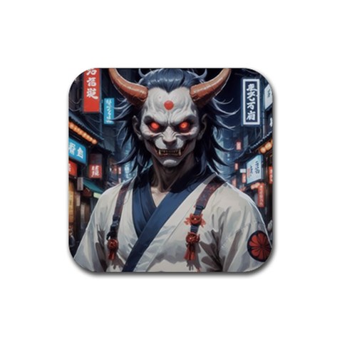 Demon Samurai Rubber Coaster (Square) from ArtsNow.com Front