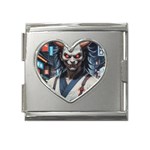 Demon Samurai Mega Link Heart Italian Charm (18mm)