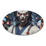 Demon Samurai Oval Magnet