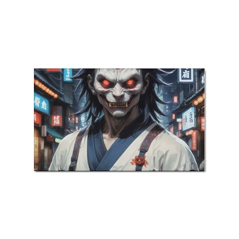 Demon Samurai Sticker Rectangular (100 pack) from ArtsNow.com Front