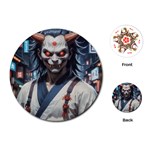 Demon Samurai Playing Cards Single Design (Round)