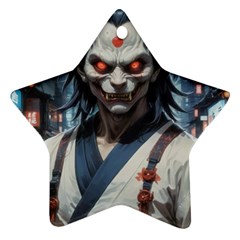 Demon Samurai Star Ornament (Two Sides) from ArtsNow.com Front