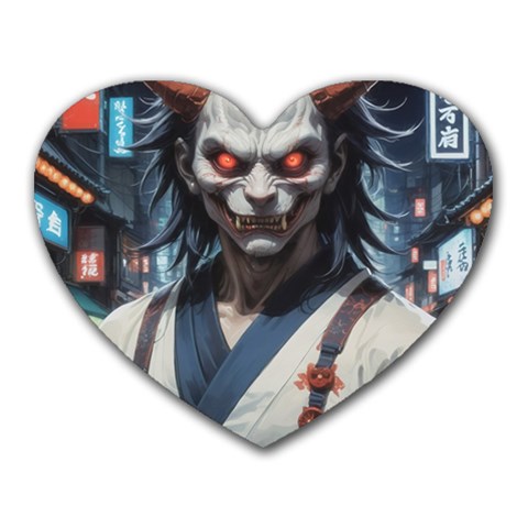 Demon Samurai Heart Mousepad from ArtsNow.com Front