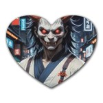 Demon Samurai Heart Mousepad