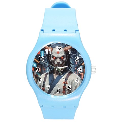 Demon Samurai Round Plastic Sport Watch (M) from ArtsNow.com Front