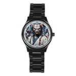 Demon Samurai Stainless Steel Round Watch