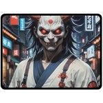 Demon Samurai Two Sides Fleece Blanket (Large)