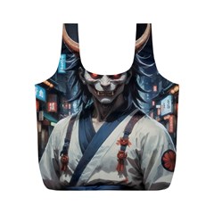 Demon Samurai Full Print Recycle Bag (M) from ArtsNow.com Front