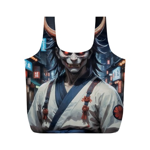 Demon Samurai Full Print Recycle Bag (M) from ArtsNow.com Back