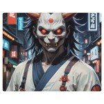 Demon Samurai Premium Plush Fleece Blanket (Medium)