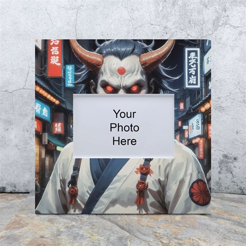 Demon Samurai White Box Photo Frame 4  x 6  from ArtsNow.com Front