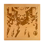 Demon Samurai Wood Photo Frame Cube