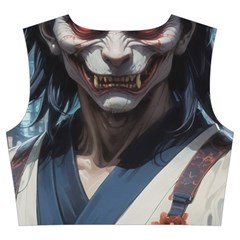 Demon Samurai Trumpet Sleeve Cropped Top from ArtsNow.com Back