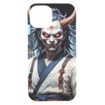 Demon Samurai iPhone 15 Black UV Print PC Hardshell Case