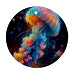 Cosmic Jellyfish Artwork Ornament (Round)