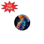 Cosmic Jellyfish Artwork 1  Mini Magnets (100 pack) 