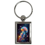 Cosmic Jellyfish Artwork Key Chain (Rectangle)