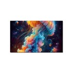 Cosmic Jellyfish Artwork Sticker (Rectangular)