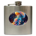 Cosmic Jellyfish Artwork Hip Flask (6 oz)